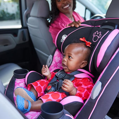 Disney Baby Grow and Go All-in-One Convertible Car Seat, Infant to Toddler Carseat, Minnie Charm 2
