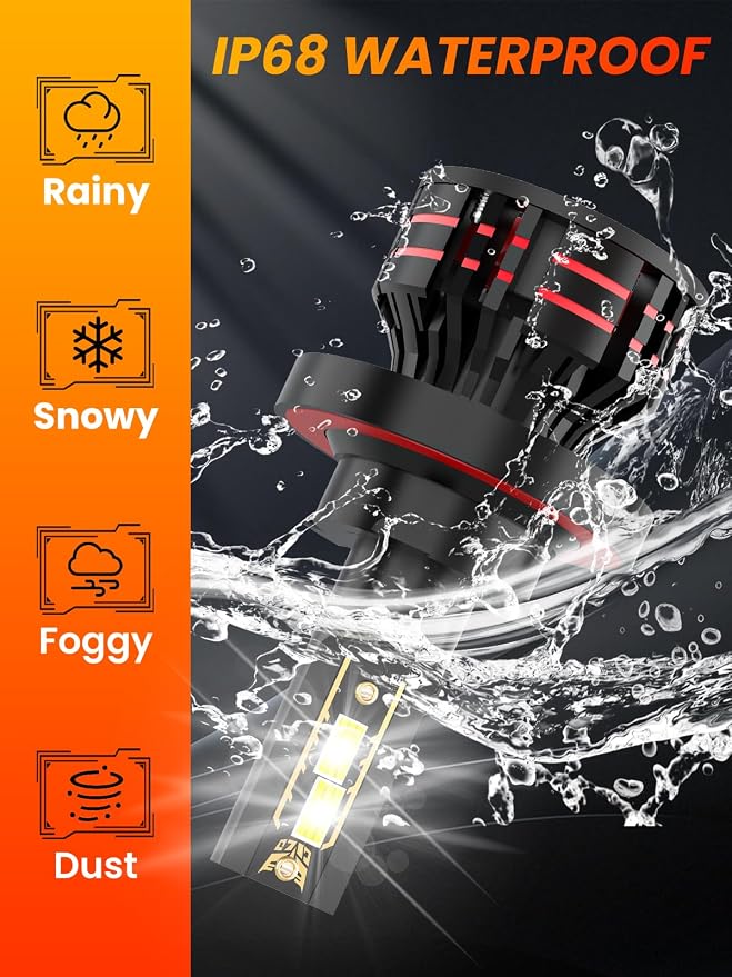 Upgraded Light Bulbs Kit Compatible For Ford F250 F350 F450 F550 Super Duty 2005-2022, 6000K White Plug-and-Play Super Bright Lights Bulbs - 6Pack
