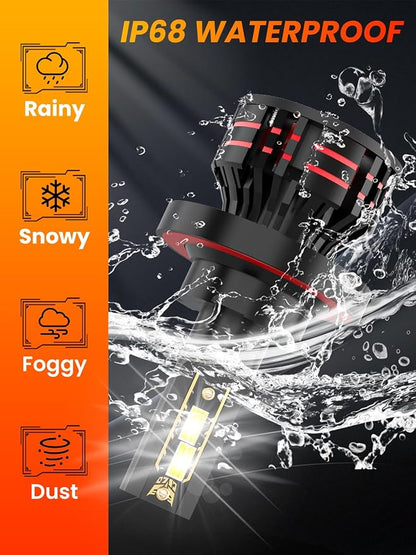 Upgraded Light Bulbs Kit Compatible For Ford F250 F350 F450 F550 Super Duty 2005-2022, 6000K White Plug-and-Play Super Bright Lights Bulbs - 6Pack