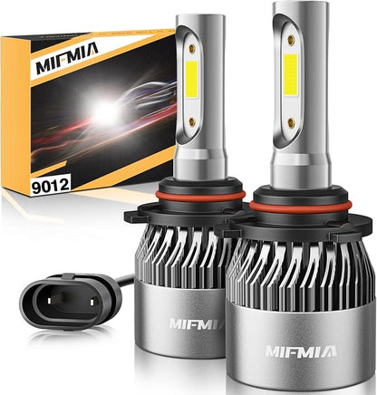 𝟫𝟢𝟣𝟤/𝖧𝖨𝖱𝟤 Bulbs 6500K White 800% Brightness 40000LM, Non-Polarity Plug and Play with Fan, IP68 Waterproof Off-Road Lights, Pack of 2