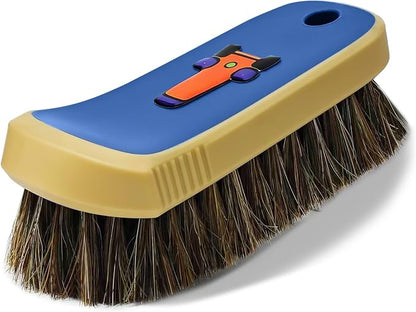 YeewayVeh Horse Hair Leather Cleaning Brush - Upgraded Long Bristle Car Leather Brush with 360° Soft Grip, for Car Interior Seats, Sofa, Upholstery & Furniture Care