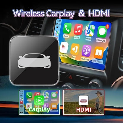 Car TV Adapter Wireless CarPlay, HDMI to USB Converter, Support Fire TV Stick, Game Consoles, Carplay HDMI Adapter Only for Wired CarPlay Cars (Model Year: 2015 to 2025)