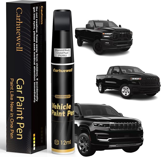 Diamond Black Crystal Pearl(PXJ/KXJ) Touch Up Paint for Jeep, Car Paint Pen Scratch Repair Two-In-One Touch Up Paint, Exact Color Match for Jeep Automotive Scratch Remover for Deep Scratches