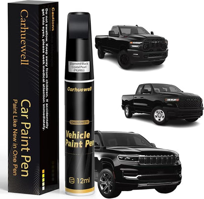 Diamond Black Crystal Pearl(PXJ/KXJ) Touch Up Paint for Jeep, Car Paint Pen Scratch Repair Two-In-One Touch Up Paint, Exact Color Match for Jeep Automotive Scratch Remover for Deep Scratches