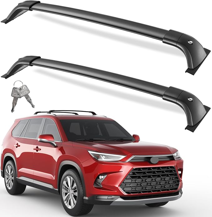 Wonderdriver Roof Rack Cross Bars 260lbs Compatible with Toyota Grand Highlander & Lexus TX 2024-2026, Heavy Duty Black Upgraded Metal Lockable Aluminum Roof Rails Crossbars Cargo (Not for Highlander)