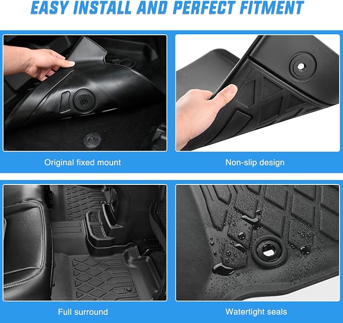Nilight TPE Floor Mats for Acura RDX 2019 2020 2021 2022 2023 2024 2025 2026, All Weather Custom Fit Heavy Duty Floor Liners