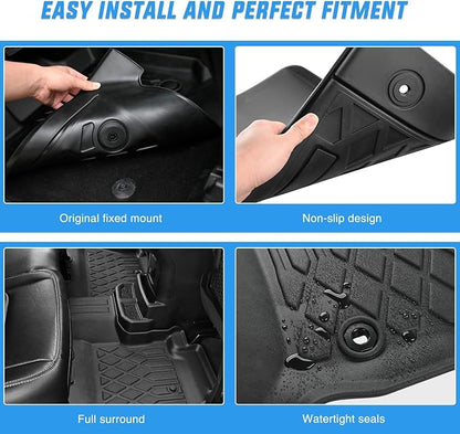 Nilight TPE Floor Mats for Acura RDX 2019 2020 2021 2022 2023 2024 2025 2026, All Weather Custom Fit Heavy Duty Floor Liners