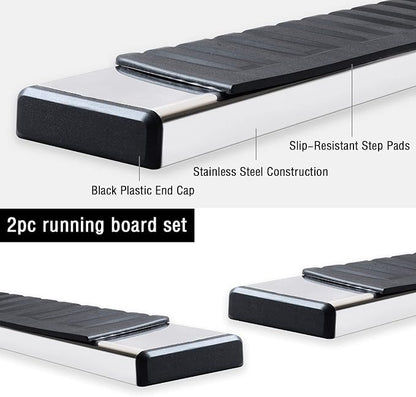 COMNOVA 6 Inch Running Boards Compatible with 2022-2026 Toyota Tundra Crewmax Cab. Tundra Running Boards Nerf Bars Rock Sliders, Side Steps Made with Stainless Steel.