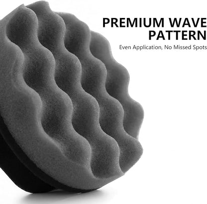 4 Pack Large Tire Shine Applicator Pad - Hex Grip Tire Applicator Sponge, Reusable Foam Sponge Tool for Car Detailing, Ideal for Applying Tire Shine & Tire Cleaner After Car Wash, Car Cleaning
