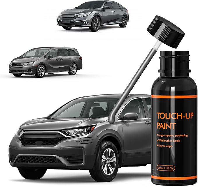 NH797M Modern Steel Metallic Touch Up Paint for Honda, DIY Car Paint Scratch Repair Kit, Automotive Paints, Quick Easy Fix Scratch Repair for Civic/CR-V/Odyssey/Accord/Pilot/HR-V/Fit/Passport