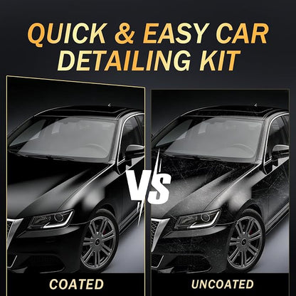 Ceramic Coating for Cars, 20H High-Grade Graphene Coating for Automobiles, Complete Detailing Kit, 10+ Years of Lasting Defense, Intense Glossy Look, Use After Washing & Polishing, 70ml