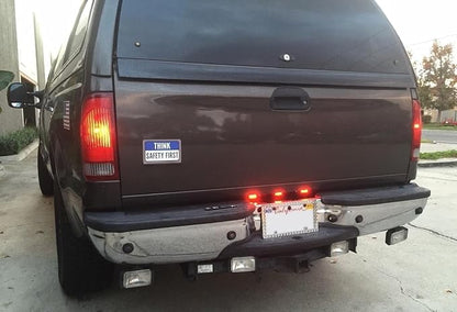 iJDMTOY Smoked Lens 9-LED Rear Truck Bed Mounted Center Tailgate Running Light Bar, Compatible with 1999-2010 Ford F-250 F-350 F-450 DRW, Also Fit Other Truck/Pickup