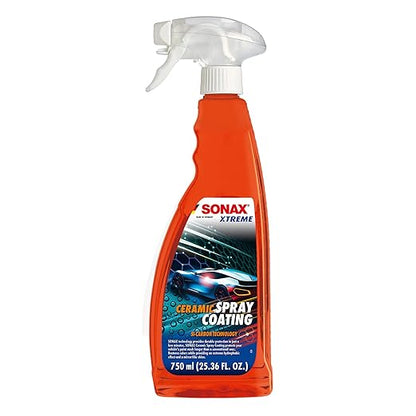 SONAX Ceramic Spray Coating 257400 | Durable Ceramic Technology for High Gloss & Protection | Hydrophobic for All Paint Surfaces | Easy to Apply | Long Lasting Shine & Water Repellent Finish | 750ml
