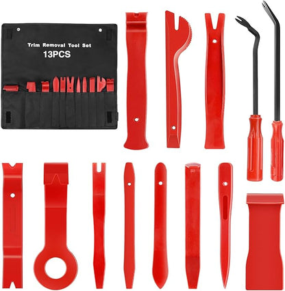 GOOACC Nylon Bumper Fastener Rivet Clips Car Clip Panel Audio Video Dashboard Dismantle Kits Installer Removal Tool (13PCS Trim Removal Tool Set)