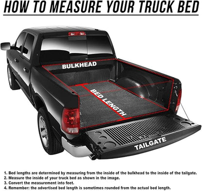 DNA Motoring Truck Bed Soft Tri-Fold Adjustable Tonneau Cover Compatible with 95-04 Tacoma 6Ft Styleside Bed, TTC-TRISOFT-051