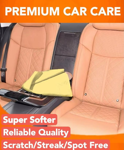 Premium Shammy Cloth for Car Drying - 1pk(26”x17”) - Super Absorbent Synthetic Chamois Towels for Car - Reusable Car Drying Shammy - Scratch-Free Car Drying Towel(Yellow)