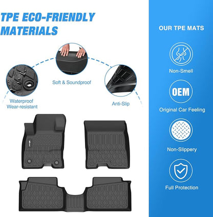 Nilight TPE Floor Mats for Ford Maverick Hybrid 2022 2023 2024 2025 2026, All Weather Custom Fit Heavy Duty Floor Liners