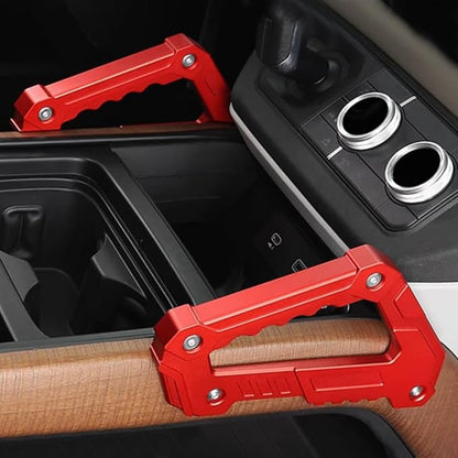 Center Armrest Grab Bars for Land Rover Defender 110 2020 2021 2022 2023 2024 2025 Red Aluminum Alloy Interior Handles
