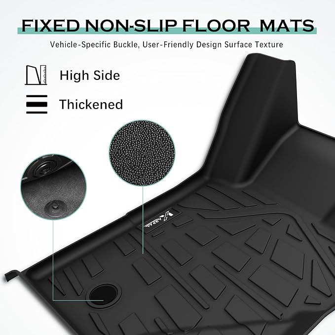 KARPAL Floor Mats for 2021-2026 Ford Bronco 4 Door (Not for Sport), Custom Fit TPE All Weather Ford Bronco Accessories 1st&2nd Row Floor Liner & Cargo Liner & Backrest Mat