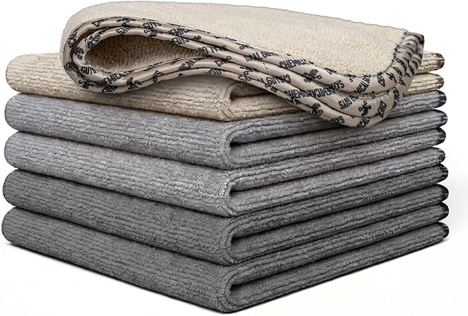 Chemical Guys AllSwipe Multi-Purpose Microfiber Towels for Cars, Microfiber Cleaning Cloth Multi Color Drying Towels Car Detailing for Wash Interior and Glass, 14 x 12 Inch - 6 Pack