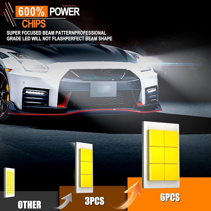Compatible for Toyota Corolla 2001-2016 Light Bulbs, High/Low Beam 6500K White Light Combo Kit, Plug-N-Play, Powersports Bulbs, 4-Pack