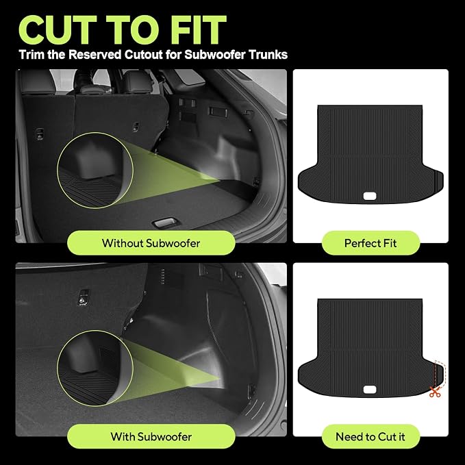Tongama-Floor Mats for 2022-2025 2026 Hyundai Tucson Gas, All Weather TPE Trunk Mat and Backrest Mats Protector and Cargo Net and Door Sill Guards for Hyundai Tucson Floor Liner Accessories