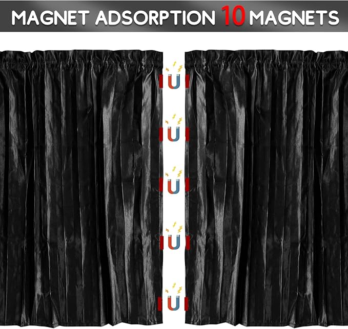 ZATOOTO Car Curtains - Divider Privacy Window Sun Shade - Side Windshield Magnetic Sunshades Covers - Travel Removable Simple
