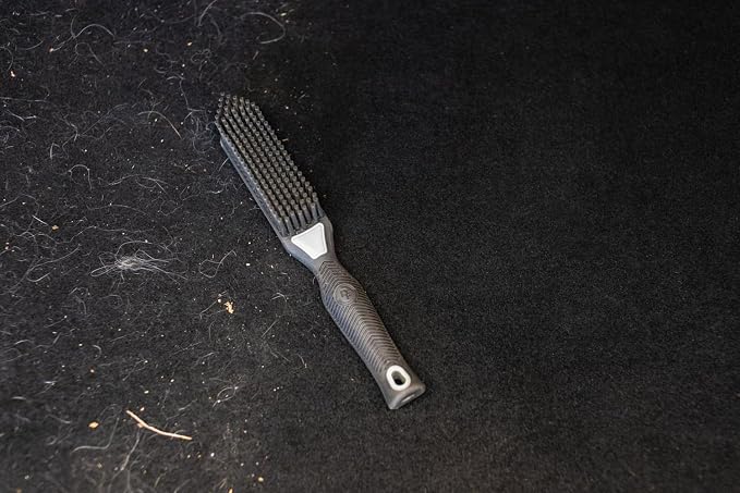 Detail Factory Pet Hair Brush for Car Interior, Rubber Bristle Fur Remover for Carpet, Upholstery, Seats, Cargo Areas & Pet Beds, Gray