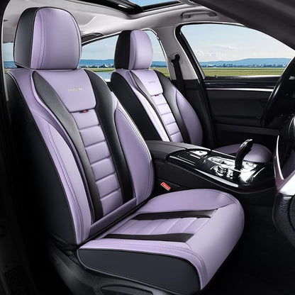 Coverado Car Seat Covers, Front Covers for Cars, Car Seat Cover Front Seats, Automotive Seat Cover, Waterproof, Leather Car Seat Cushion, Universal Interior Covers Seat Protectors for Most Cars