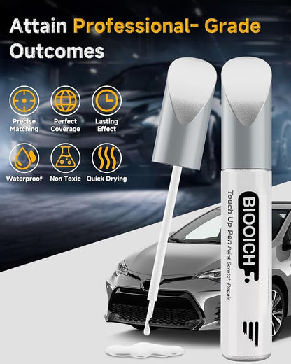 Touch Up Paint Pen Exact Color Match Car Chip and Scratch Repair (for Toyota, Celestial Silver Metallic(1J9))