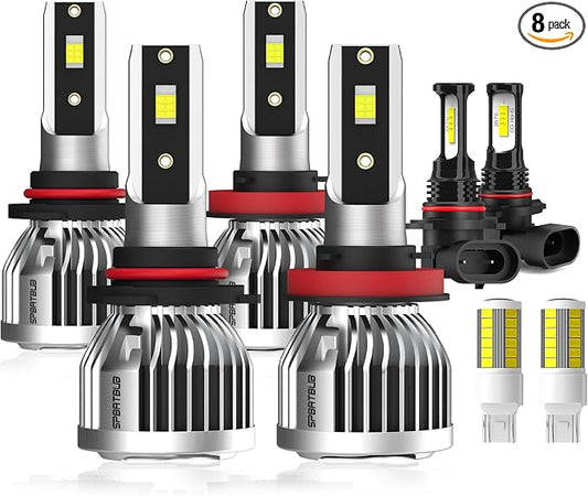 For 2015-2023 Ford F150 light Bulbs, 9005 High Beam H11 Low Beam 9145 Fog Light Turn signal Lights Combo, 8-Pack
