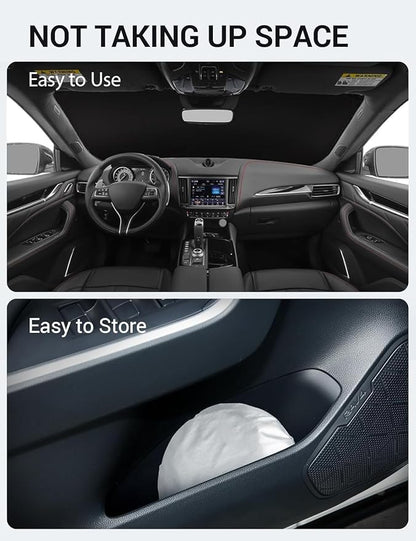 Proadsy 2026 Upgrade Front Windshield Sun Shade Foldable Sunshade Protector Custom Fit 2017-2024 Maserati Levante Accessories