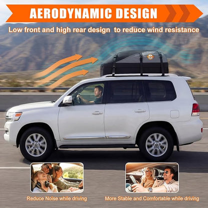 Sailnovo Rooftop Cargo Carrier Roof Bag, 20 Cubic feet Soft Waterproof Car Roof Bag fit Cars with/Without Rack, 6 Tie-Down Straps, 6 Door Hooks, Foldable Car Top Carrier for Road Trip Camping Travel