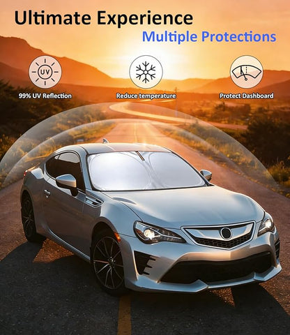 Windshield Sun Shade for Acura RDX 2013-2018, Car Front Window Sunshade with 240T Sun Visor Protector Blocks UV Rays Heat Sun Shield Accessories