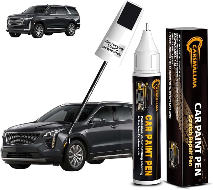 Galactic Gray Metallic(G6M/WA618G) Car Touch Up Paint for Cadillac, Color Accurate Car Paint Scratch Repair Pen Kit Quick & Easy Fix Vehicle Chips and Automotive Nicks Scuff