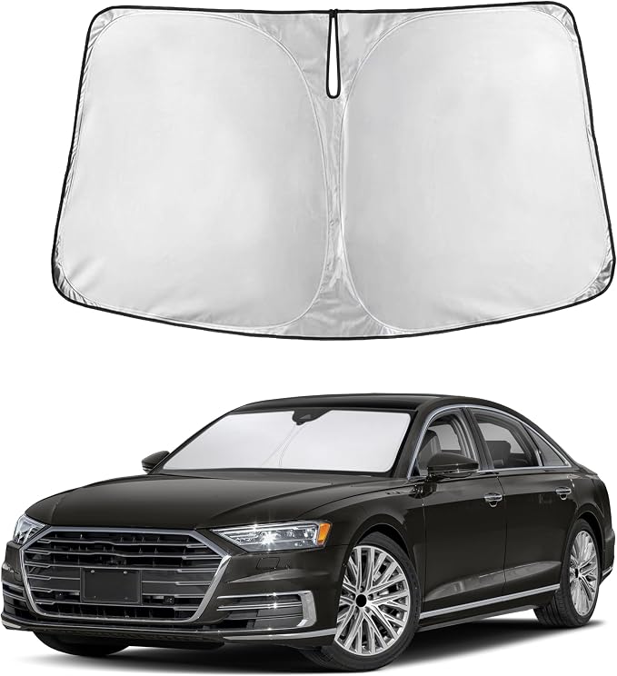 EcoNour Windshield Sunshade Compatible for Audi A8 Model 2019-2024 2025 2026, Sun Visor for Front Windshield & Window Sun Shade Cover, UV Heat Blocker & Protector, Car Accessories