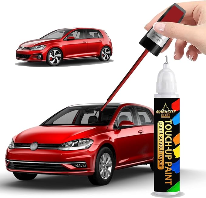 Tornado Red(LY3D/G2) Touch Up Paint For Volkswagen Exact Match-Chips and Nicks 2 in 1 Car Paint Pen Scratch Rapair for Atlas/Beetle/CC/EOS/Golf/GTI/Jetta/Passat/Tiguan