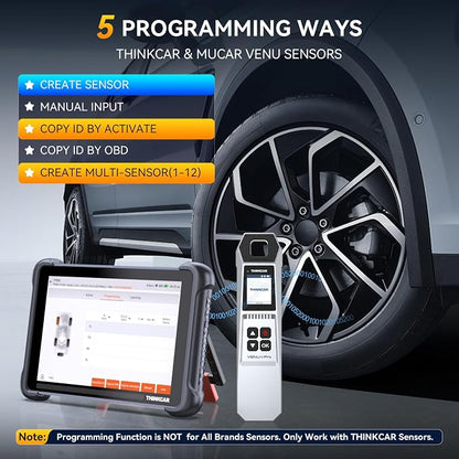 THINKSCAN 689BT TPMS Combos, Professional OBD2 Scanner Diagnostic Tool with TPMS, Activate/Read/Learn Sensor Tool with VENU iPro, Programming Sensors(Pack in 315/433MHz VENU5) Only