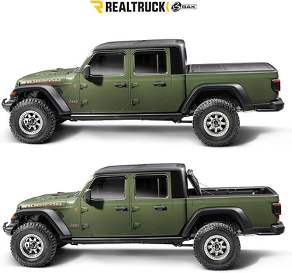 RealTruck BAK MX4 TS Hard Folding Truck Bed Tonneau Cover | 449121TS | Fits 2014-2019 Chevy/GMC Silverado/Sierra 1500/2500/3500 19' LTD/Lgcy 6' 7" Bed (80.4")