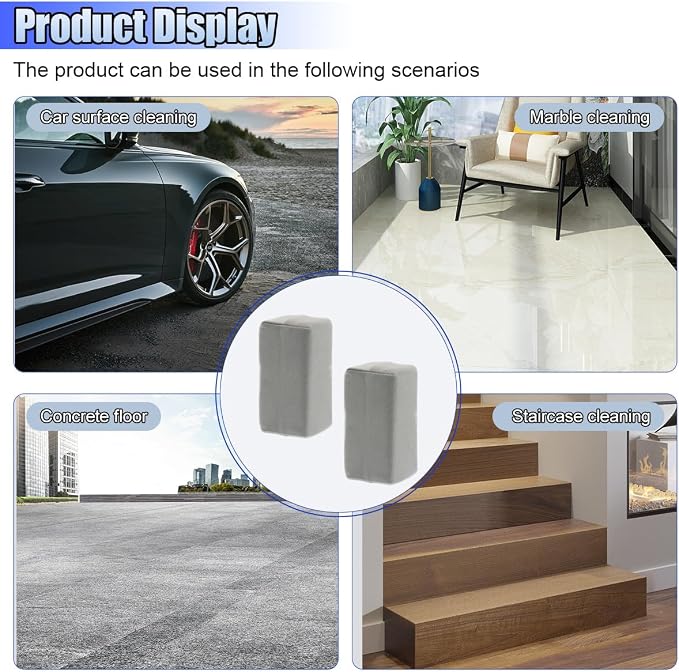 Suede Microfiber Applicator Pad, Multi-Purpose Ceramic Spray Coating Sponge Pads, Car Detailing Sponge for Car Paint, Metal, Plastic Trim, Applying Wax, Sealants, Other Conditioners (2PCS)