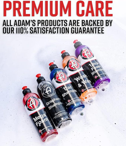 Adam’s Mega Foam (16oz) - pH Neutral Car Soap For Car Washing, Concentated For Wash Bucket, Foam Gun, Won't Strip Car Wax or Ceramic Coatings (Pack of 2)
