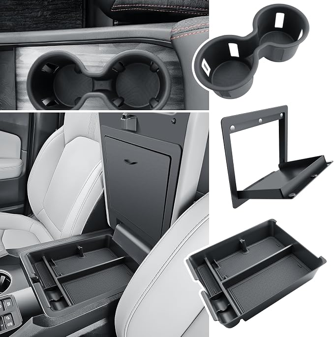 BIBIBO 3Pack for 2026 Honda Passport Center Console Organizer for 2026 Honda Passport Armrest Console Organizer +Hidden Storage Box+Cup Holder 2026 Passport Accessories 2026 Passport