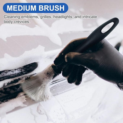 Wheel Rim Tire & Carpet Cleaning Brush Set, Soft & Stiff Bristle Wash Cleaning Supplies Kit for Car All Exterior Surface and Car Interior Cleaning Brush for Car Truck SUV RV Motorcycle (Green)