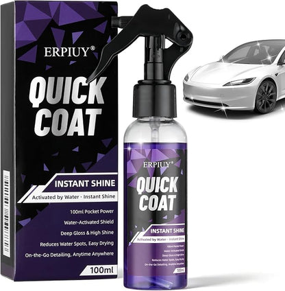Quick Coat Spray – Water-Activated Quick Detailer & Water Spot Remover for Cars, Glass, Paint & Shower Doors. Instant Shine, Deep Gloss, Easy Drying – Safe on Ceramic Coated Vehicles