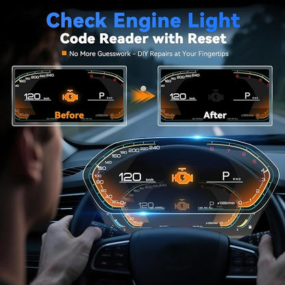 VDIAGTOOL VD31 Enhanced OBD2 Scanner, 3-in-1 Check Engine Code Reader, Car Key Battery Tester & Car Battery Tester, OBD2 Scanner Diagnostic Tool, Car Code Reader for Cars and Trucks All Cars 1996+