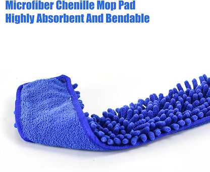 Shkalacar Ceiling Fan Cleaner Duster, RV Awning Mop with Bendable Pad Extension Pole, Circle Shape Microfiber Reusable Duster & Flexible Brush for Cleaning Home Camper Trailer Truck