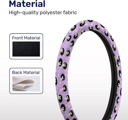GENANY Funny Sprite Steering Wheel Cover, Non Slip Polyester Car Wheel Protector for Car SUV Truck, Universal 15 Inch