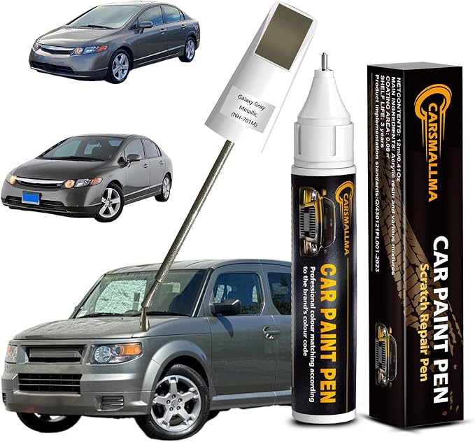 Car Touch Up Paint for Honda(NH-701M Galaxy Gray Metallic), Color Accurate Car Scratch Repair Remover Pen,Auto Paint Quick and Easy to fix Vehicle Chips and Nicks Scuff