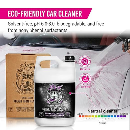 H.O.W Polish Iron Remover - Iron Out Remover Spray for Car Detailing | Remove Iron Particles in Car Paint, Motorcycle, RV & Boat | Use Before Clay Bar, Wax or Wash