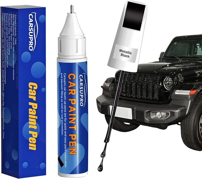 Black Touch Up Paint for Cars,Car Paint Touch Up Pen for Deep Scratches,Car Scratch Repair Pen Auto Scratch Remover for Easy to Use and Fix(Metallic Black)